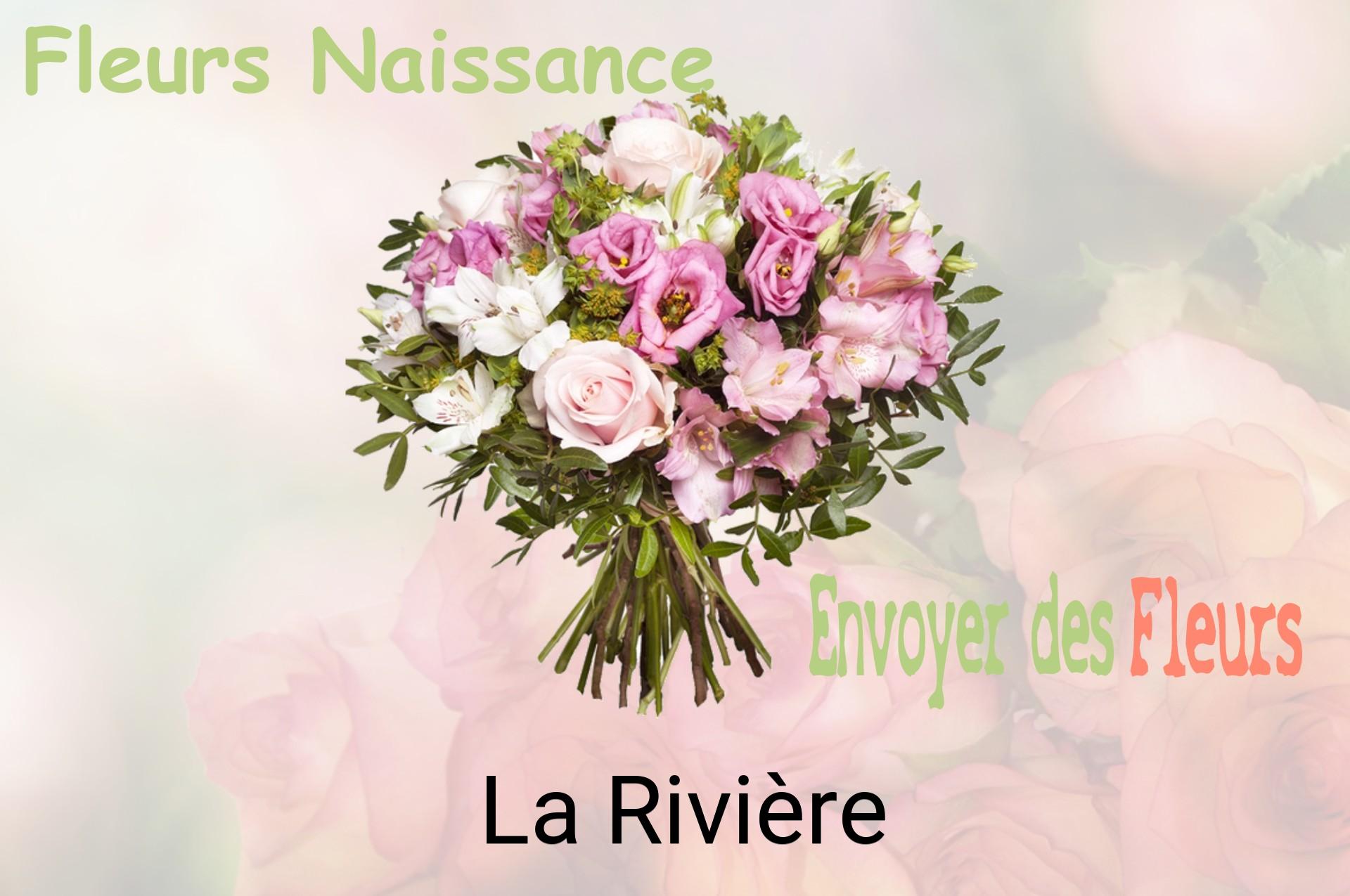 Bouquet de fleurs de naissance livré à La Rivière